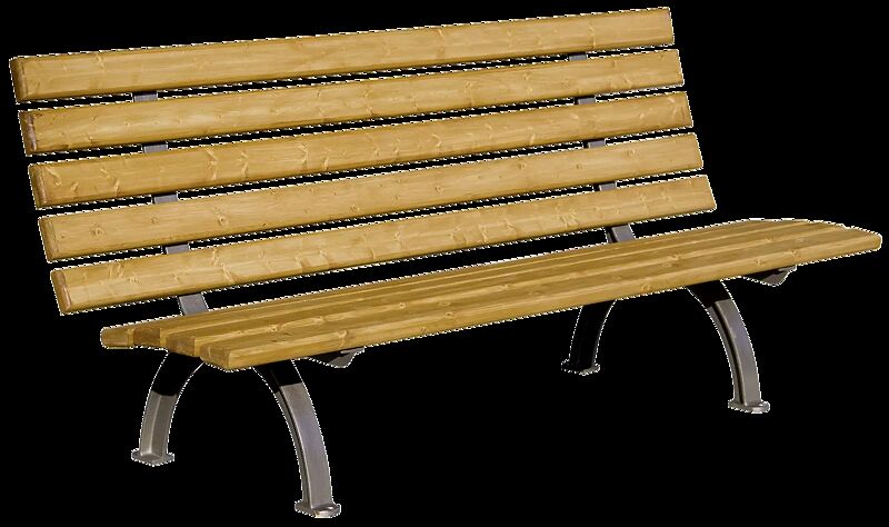 Sitzbank ELBA mit Rückenlehne, mit Escheholzbelattung