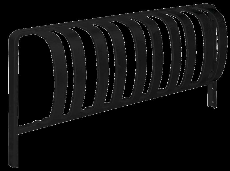 Fahrradständer TOUR einlseitig, zur Bodenbefestigung, in RAL 7021 schwarzgrau