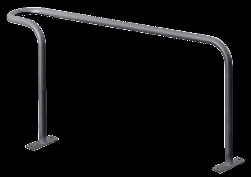 Anlehnbügel ALBANY einseitig, zum Aufdübeln, in RAL 7016 anthrazitgrau