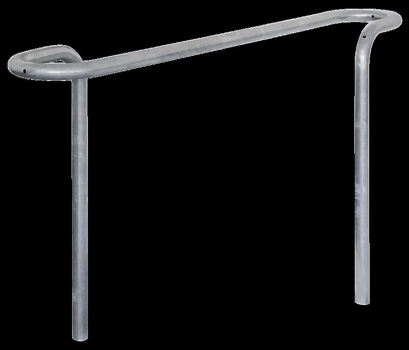 Anlehnbügel ALBANY doppelseitig, zum Einbetonieren, feuerverzinkt