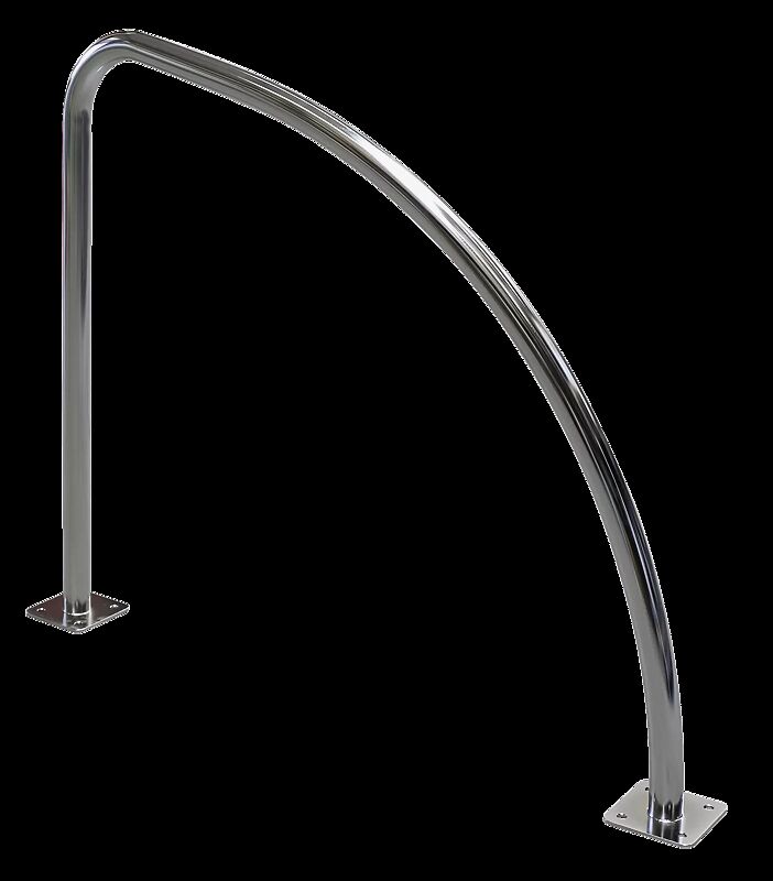 Anlehnbügel SACRAMENTO zum Aufdübeln, Edelstahl