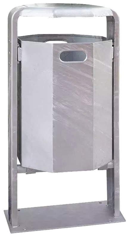 Abfallbehälter COVENTRY, zum Aufdübeln, feuerverzinkt