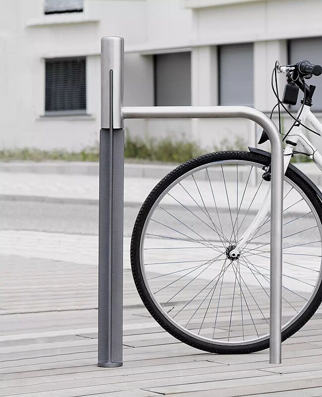 Anlehnbügel EVEOLE in Edelstahl und DB 703 eisenglimmer