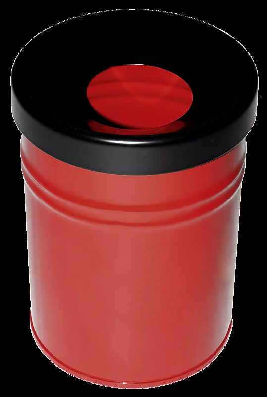 Abfallbehälter FIRE EX, zum freien Aufstellen, 16 Liter, in verkehrsrot ähnlich RAL 3020