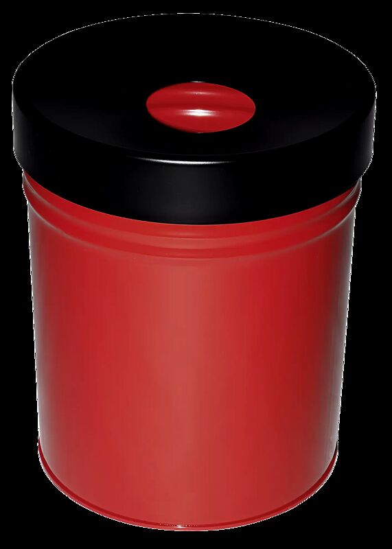 Abfallbehälter FIRE EX, zum freien Aufstellen, 30 Liter, in verkehrsrot ähnlich RAL 3020