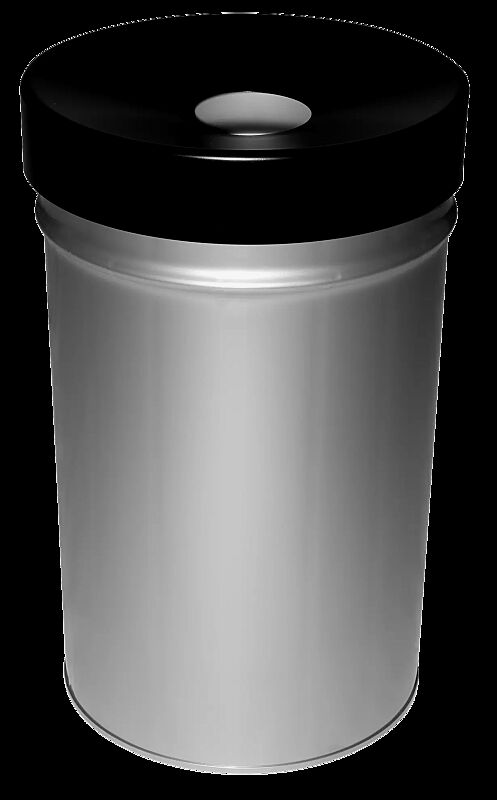 Abfallbehälter FIRE EX, zum freien Aufstellen, 60 Liter, in RAL 7035 lichtgrau