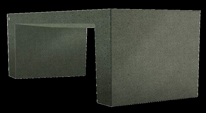 Tisch ERACLEA aus rekonstituiertem Marmor, Tischfläche geschliffen, in grün alpi