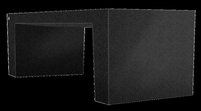 Tisch ERACLEA aus rekonstituiertem Marmor, Tischfläche geschliffen, in schwarz ebano