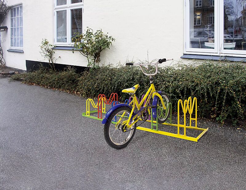 Kinderfahrradständer MARYLAND, farbig beschichtet, 6 Stellplätze
