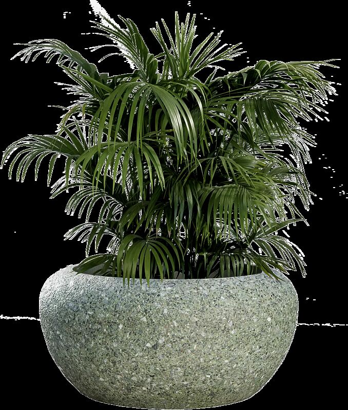 Pflanzbehälter GIOVE aus rekonstituiertem Marmor gestockt, in grün alpi