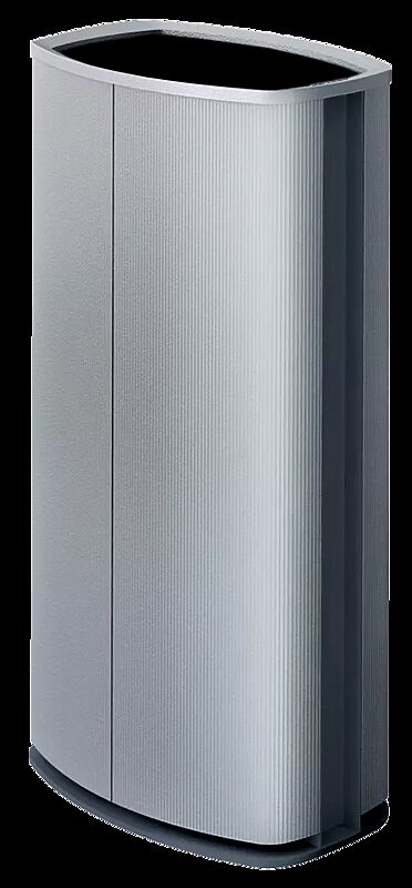Abfallbehälter MINIUM zum Aufdübeln, Stahlteile in RAL 7016 anthrazitgrau