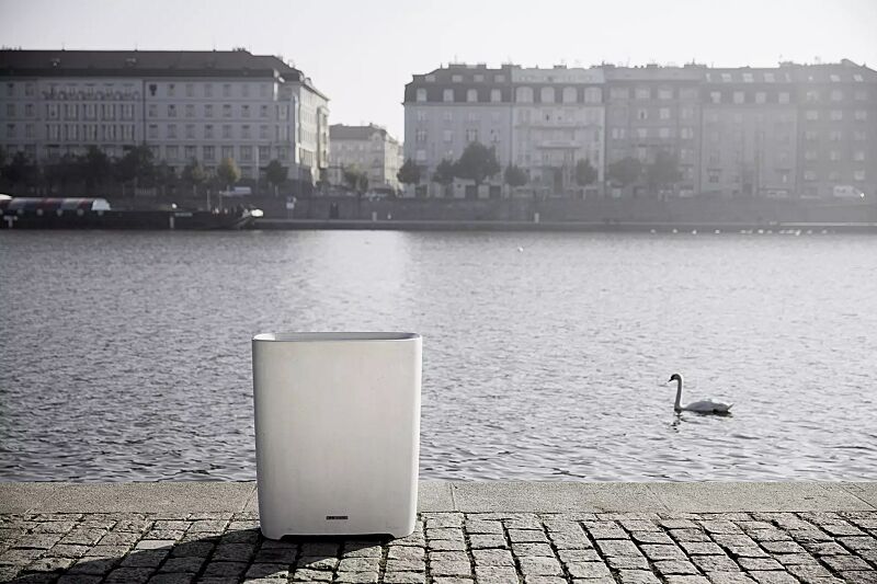 Abfallbehälter BETTER in hellgrau