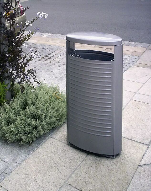 Abfallbehälter BASIC in RAL 9002 grauweiß