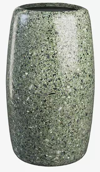 Abfallbehälter ORIONE aus rekonstituiertem Marmor geschliffen, in grün alpi