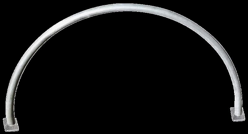 Anlehnbügel RADIUS zum Aufdübeln, feuerverzinkt