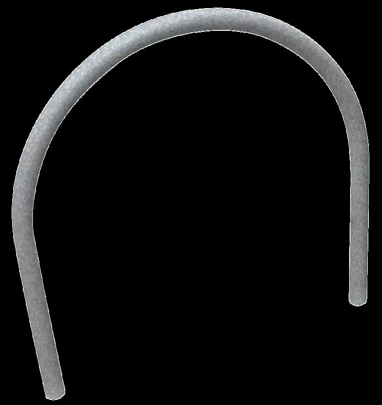 Anlehnbügel PALERMO ohne Quersteg, zum Einbetonieren, feuerverzinkt