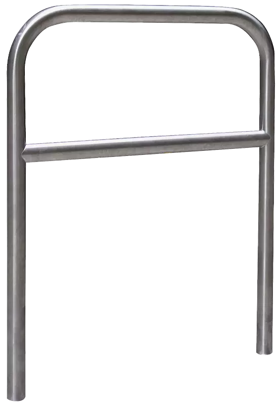 Anlehnbügel FLORIDA mit Quersteg, Breite 800 mm, aus Edelstahl