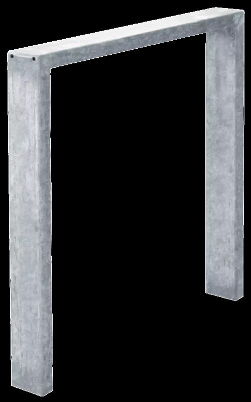 Anlehnbügel ELGIN ohne Quersteg, zum Einbetonieren, Breite 850 mm, feuerverzinkt