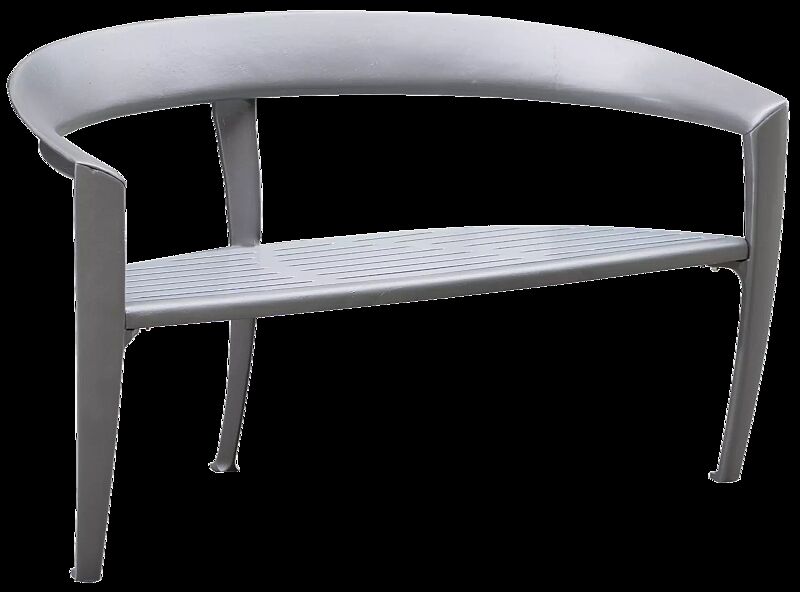 Sitzbank NASTRA mit Rückenlehne, in DB 701 eisenglimmer