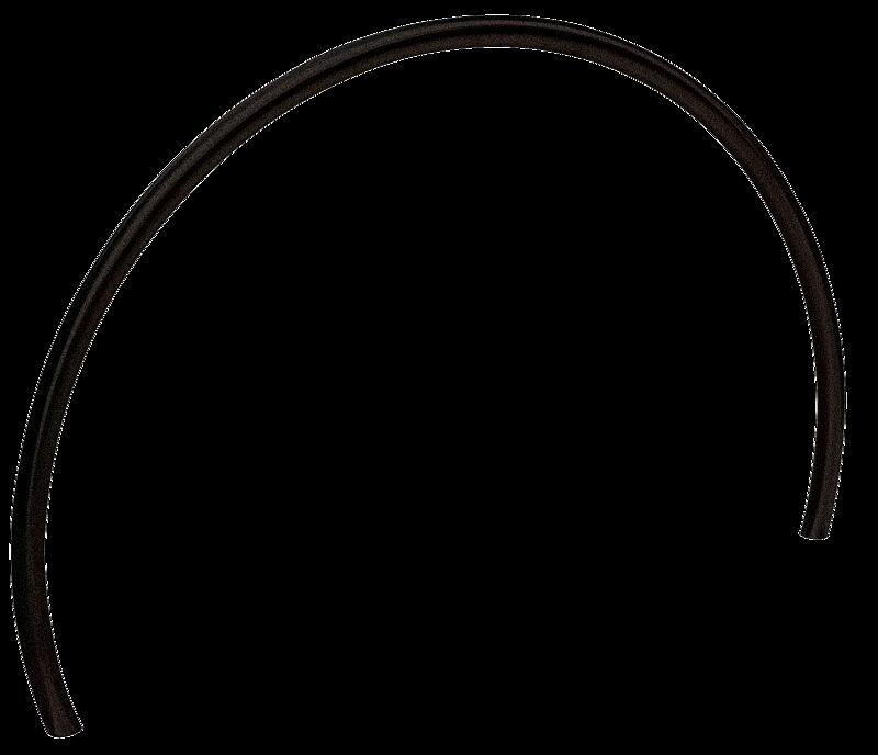 Anlehnbügel RADIUS zum Einbetonieren, in RAL 9004 signalschwarz