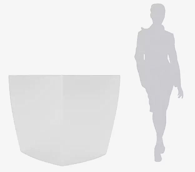 Pflanzbehälter DELHI in weiß ähnlich RAL 9003