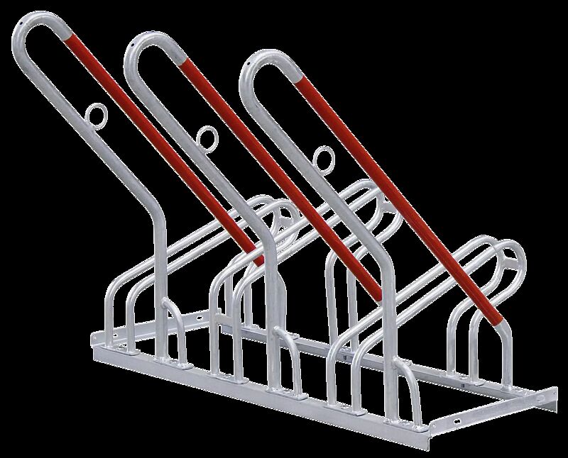 Fahrradständer NEW York einseitig, 3 Stellplätze, 3 Anlehnbügel