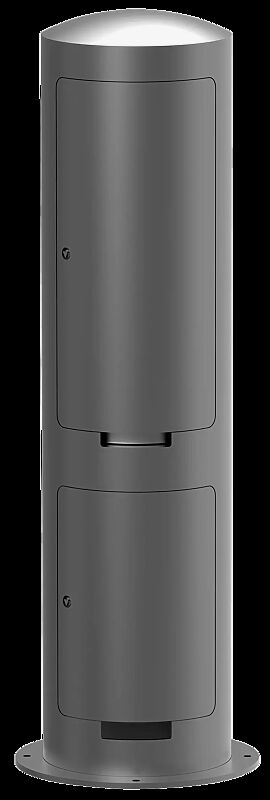 Versorgungspoller AUBEL zur Energie- und Wasserversorgung, Höhe 1300 mm, in DB 703 eisenglimmer