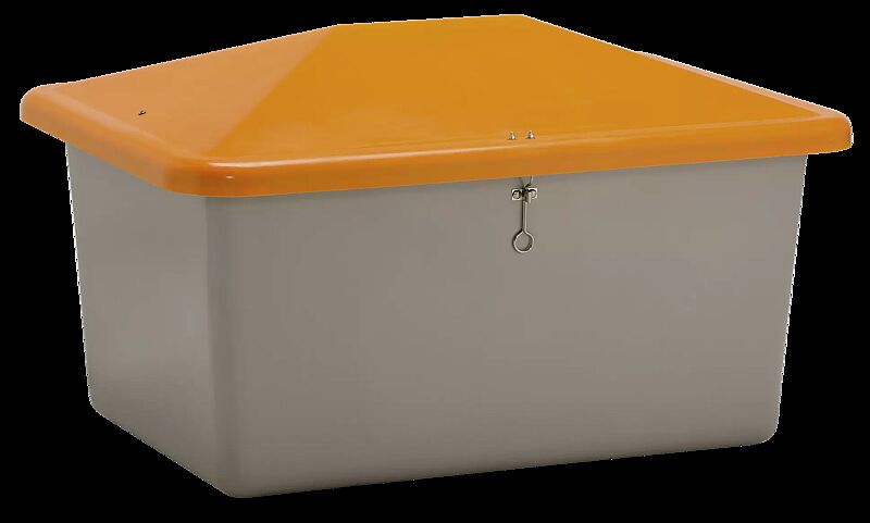 Streugutbehälter STREW ohne Entnahmeöffnung, 550 Liter, Korpus in grau