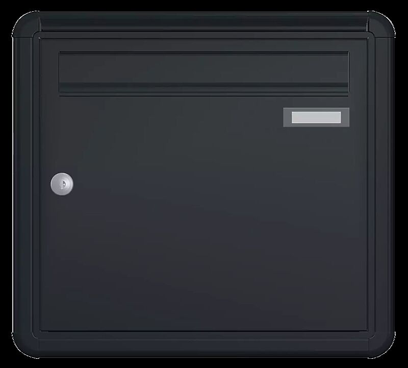 Aufputzanlage NIZZA NEW mit 1 Briefkasten, in RAL 7016 anthrazitgrau