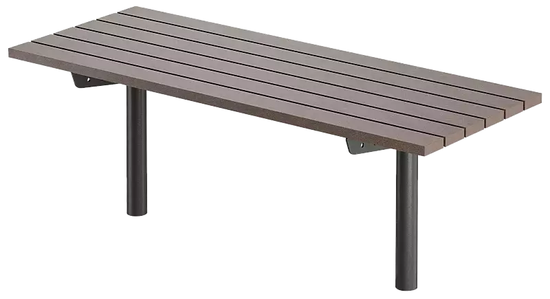 Tisch CORTONA mit WPC-Belattung, Stahlteile in RAL 7016 anthrazitgrau