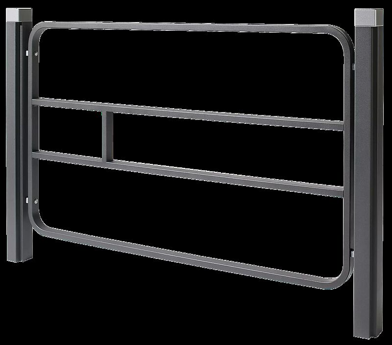 Systemgeländer IMAWA, Stahlteile in RAL 7016 anthrazitgrau