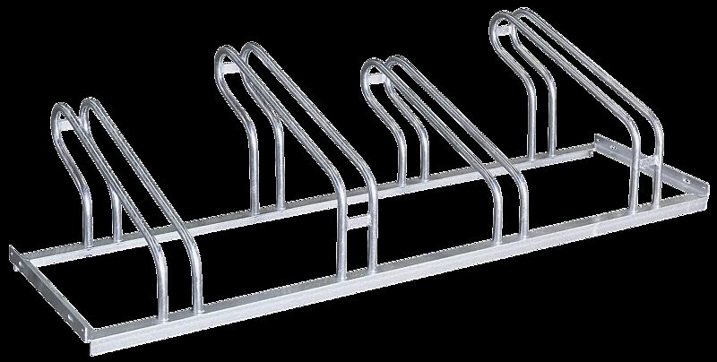 Fahrradständer UNIVERSAL einseitig 90°, 4 Stellplätze, feuerverzinkt