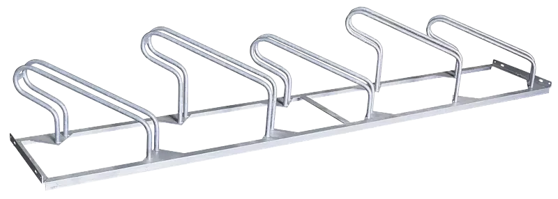 Fahrradständer UNIVERSAL einseitig, 45° rechts, 5 Stellplätze, feuerverzinkt