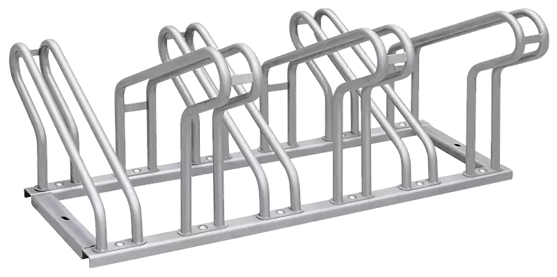 Fahrradständer UNIVERSAL doppelseitig 90°, 6 Stellplätze, Edelstahl