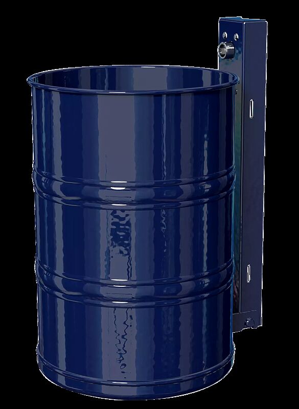 Abfallbehälter BRISTOL, Vollblech, in RAL 5013 kobaltblau