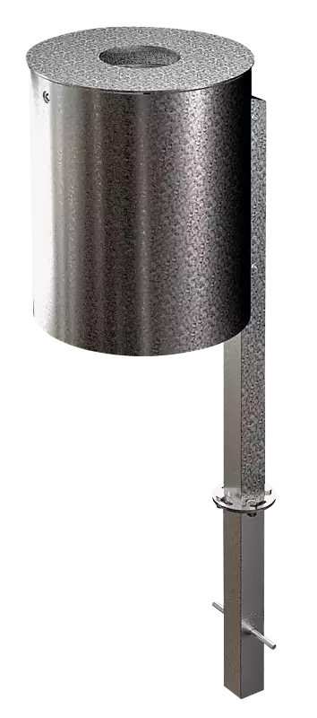 Abfallbehälter EXETER mit Innenbehälter, feuerverzinkt