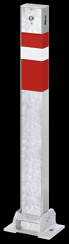 Sperrpfosten PAMPLONA, vorgerüstet für Profilhalbzylinderschloss, feuerverzinkt