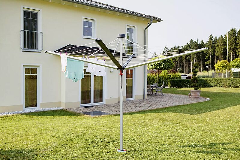 Wäschespinne MAHLU mit Applikationen in anthrazitgrau