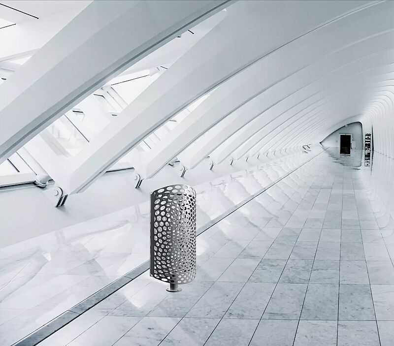 Abfallbehälter KEO in grau 2900 sable