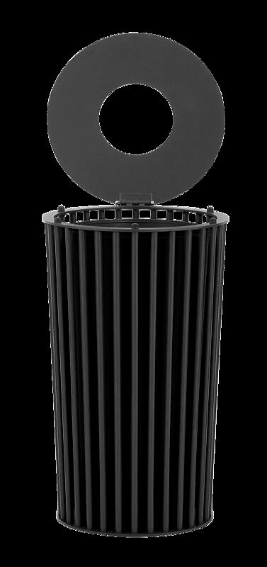 Abfallbehälter ANZIO in eisenglimmergrau