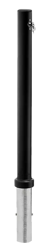 Poller TUSSON mit Flachkopf, herausnehmbar aus Bodenhülse, mit Rundzylinderschloss