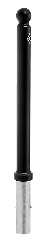 Poller TUSSON mit Kugelkopf, herausnehmbar aus Bodenhülse, mit Dreikantschloss