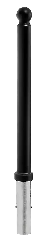 Poller TUSSON mit Kugelkopf, herausnehmbar aus Bodenhülse, ohne Schließung