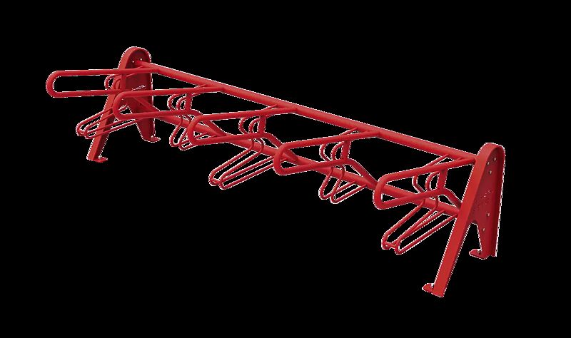 Fahrradständer MULTIPLO in RAL 3000 feuerrot