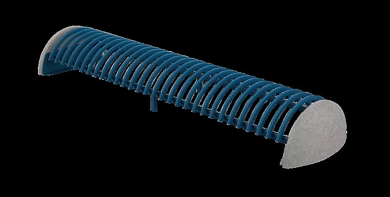 Fahrradständer RICCIO mit Betonsockel, in RAL 5010 enzianblau