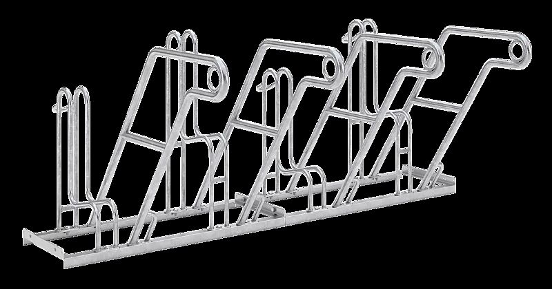 Fahrradständer MODESTA einseitig, 4 Stellplätze, 4 Anlehnbügel