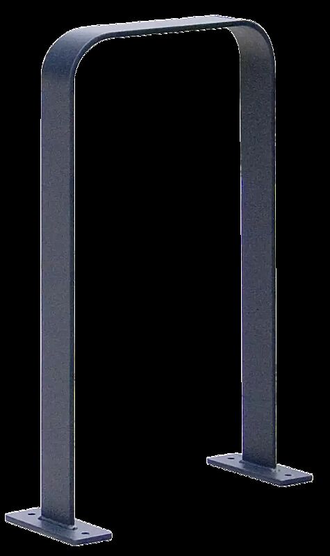 Anlehnbügel TAMPA ohne Innenbügel, zum Aufdübeln, Breite 350 mm, in RAL 7016 anthrazitgrau