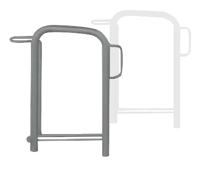 Fahrradparker MISSOURI-LIGHT einseitig 45°, tief, zum Aufdübeln bei -250 mm, in RAL 7012 basaltgrau