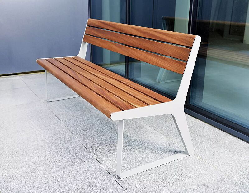 Sitzbank FLOWING mit Rückenlehne