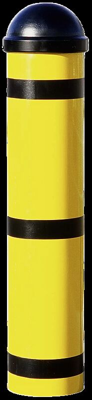 Rammschutzpoller SANTANDER zum Einbetonieren, schwarz-gelb
